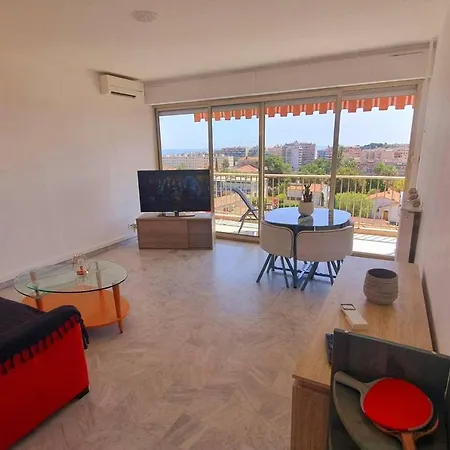 2p Famille Vue Mer, Piscine, Tennis, Wifi, Parking - A Louer * Antibes