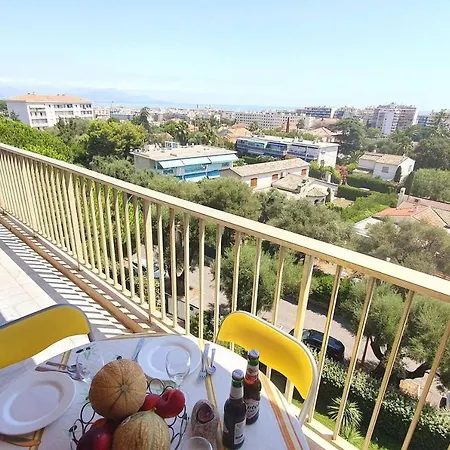 2p Famille Vue Mer, Piscine, Tennis, Wifi, Parking - A Louer Antibes
