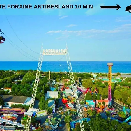 2p Famille Vue Mer, Piscine, Tennis, Wifi, Parking - A Louer Antibes