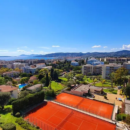 2p Famille Vue Mer, Piscine, Tennis, Wifi, Parking - A Louer * Antibes